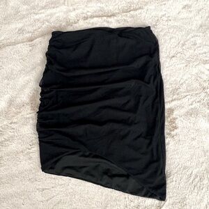 Oh Polly Black Scrunch Skirt